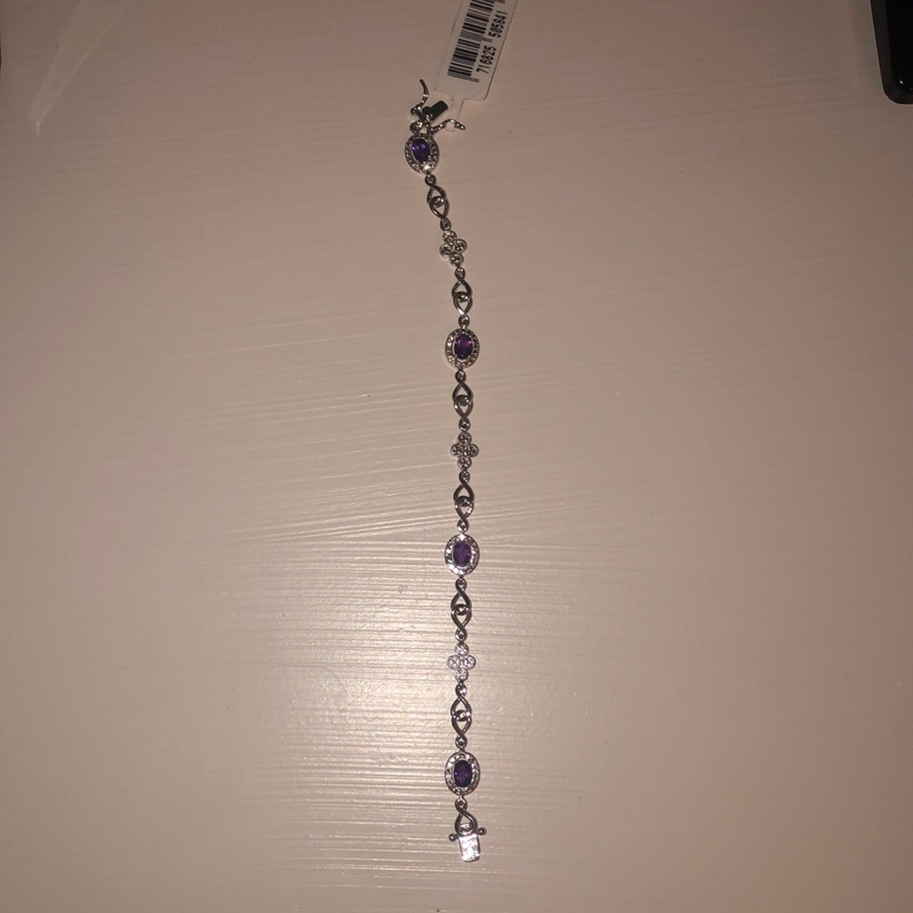 Amethyst tennis bracelet